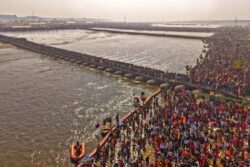 Maha Kumbh: Anurag Thakur, Wife Take Holy Dip in Sangam