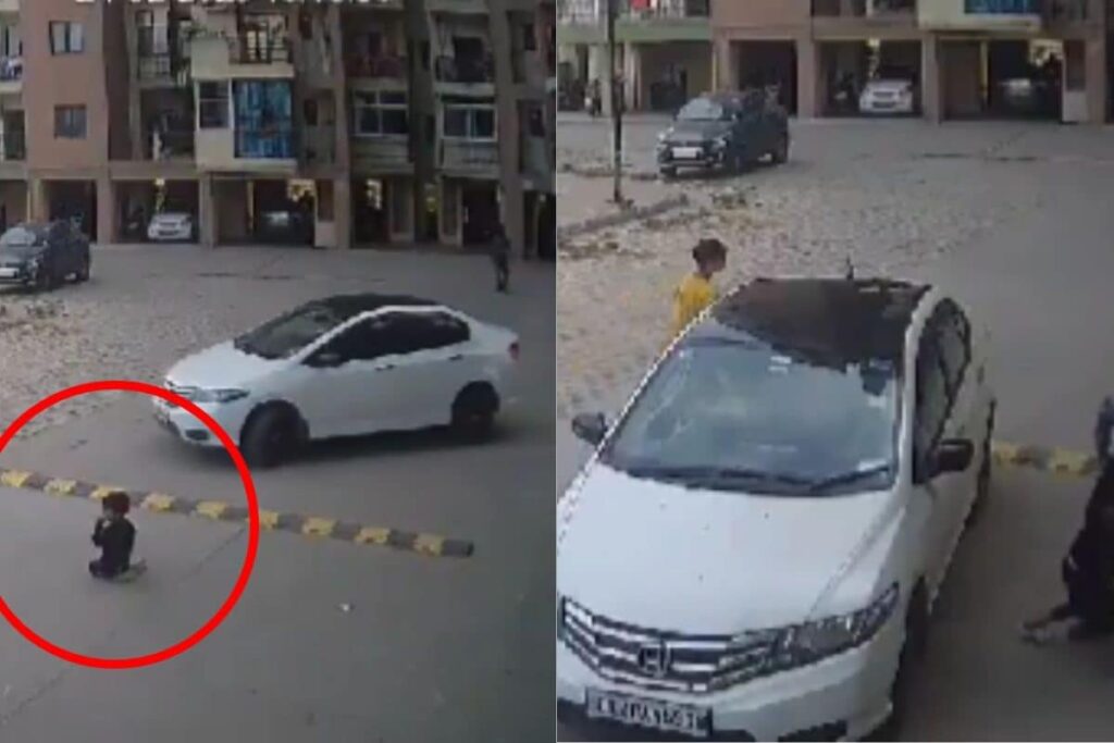 Woman Runs Car Over Child Playing In Ghaziabad Society, Then Speeds Away | Video