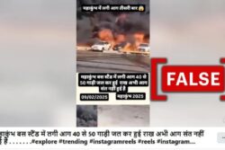 Fact Check: Old Video Of Fire In Egypt Being Shared With 'Maha Kumbh Bus Stand' Claims