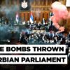 Tear Gas, Flares In Serbia's Parliament As Opposition Protests Fatal Collapse of Train Station Roof