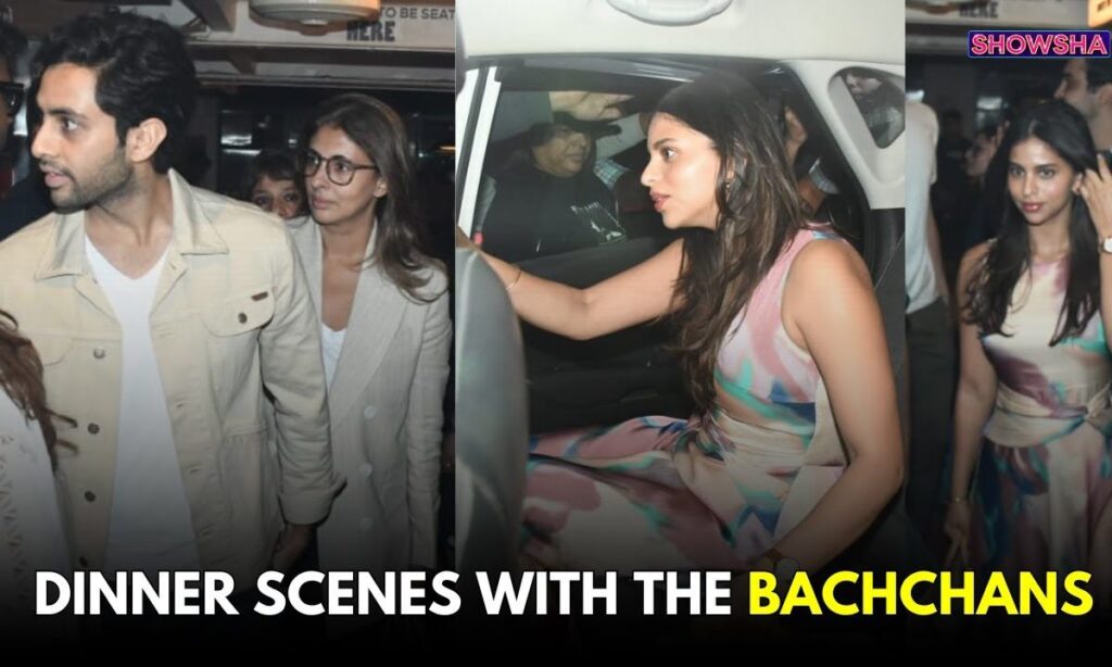 Suhana Khan Blushes As She Gets Papped Leaving A Restaurant With Agastya Nanda & Shweta Bachchan
