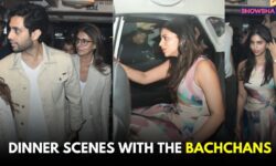Suhana Khan Blushes As She Gets Papped Leaving A Restaurant With Agastya Nanda & Shweta Bachchan