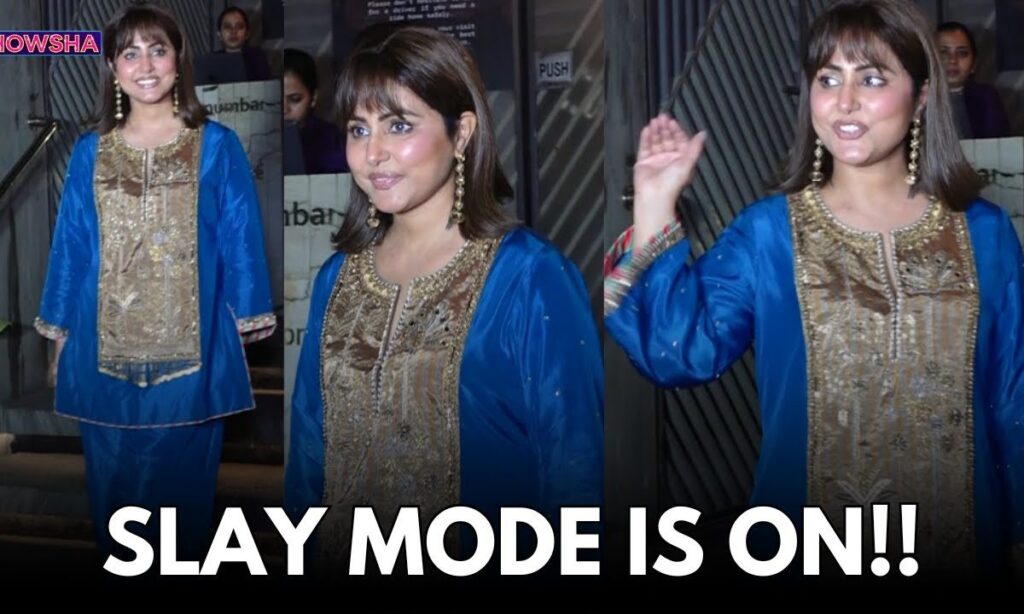 Hina Khan Looks Radiant In A Blue Ethnic Suit As She Gets Papped Leaving A Restaurant | WATCH
