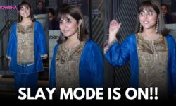 Hina Khan Looks Radiant In A Blue Ethnic Suit As She Gets Papped Leaving A Restaurant | WATCH