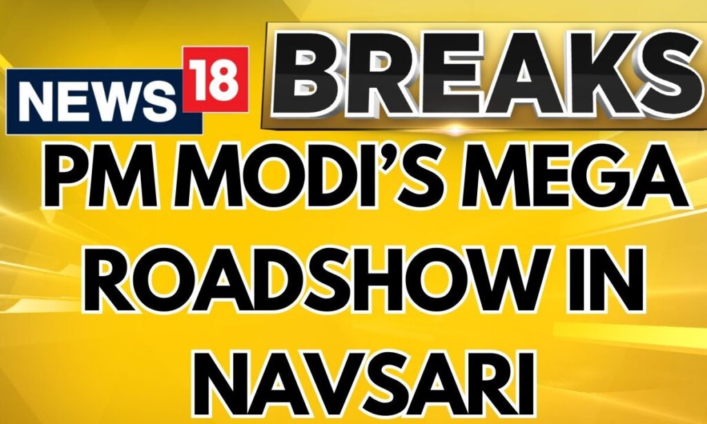 Prime Minister Modi Holds Mega Road Show In Navsari, Gujrat On International Women's Day | News18