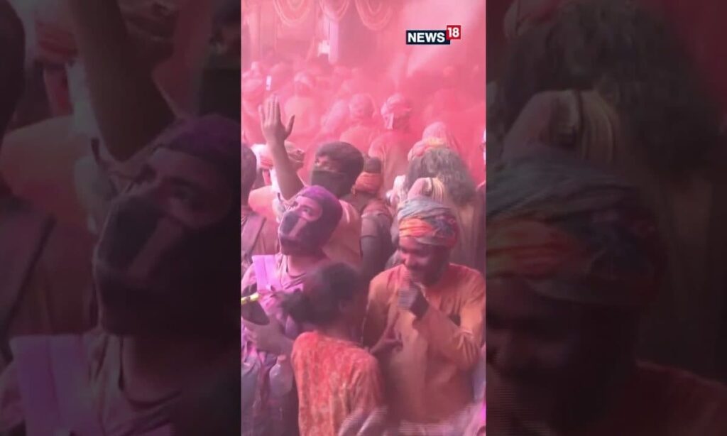Hindu Devotees In India's Northern Barsana Celebrated "Laddu Holi" On Friday | News18 Shorts
