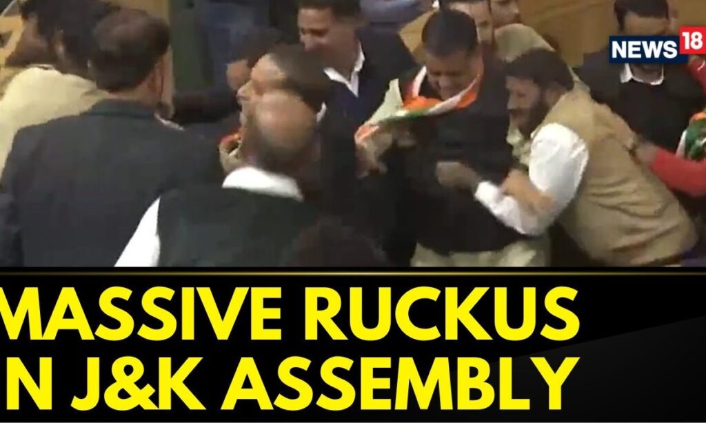 Massive Ruckus Erupts In Jammu And Kashmir Assembly | Jammu Kashmir Assembly Session | News18