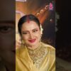 Timeless Elegance! Rekha Ji Radiates Glam In A Golden Kanjivaram Saree | N18S #shorts #viral