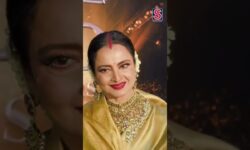 Timeless Elegance! Rekha Ji Radiates Glam In A Golden Kanjivaram Saree | N18S #shorts #viral