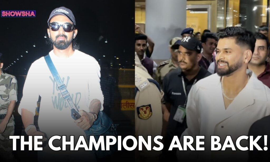 KL Rahul, Shreyas Iyer Get Heroic Reception At Mumbai Airport Following India's Champions Trophy Win