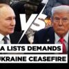 Russia Presents Demands to US on Ukraine, US Hints at Truce "in Days", Trump Hopes Putin Will Agree