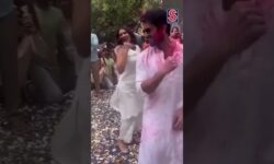 Mrunal Thakur And Vijay Deverakonda  Energetic Move On Holi, Sets The Stage On Fire | N18S #shorts