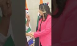 US Intel Chief Tulsi Gabbard Meets Defence Minister Rajnath Singh At South Bloc, Delhi | N18S