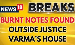 Burnt Currency Notes Found Outside Justice Varma's Residence | Exclusive Ground Report | News18