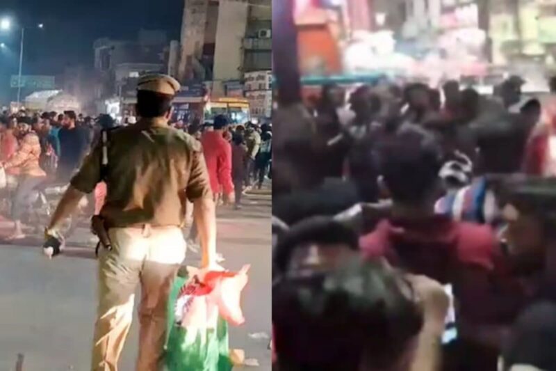 Celebrating India’s Champions Trophy Win, Crowd Clashes With Cop Holding Indian Flag Upside Down In UP | Video