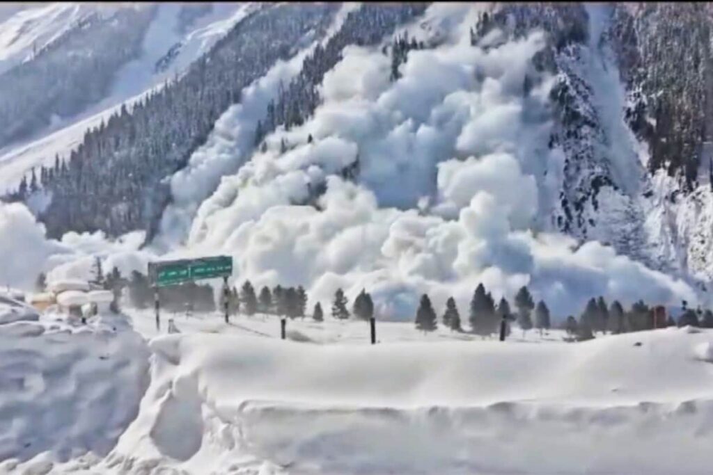 Video Captures Moment Avalanche Hits J&K's Sonamarg Amid Heavy Snowfall