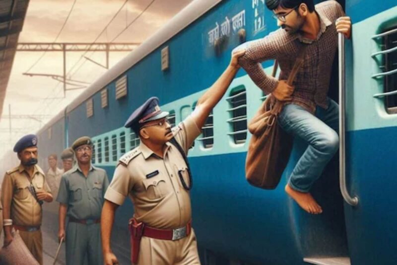 Railway Cops First Saved Young Man Who Almost Fell From Moving Train, Then Arrested Him