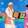 PM Modi Presents OCI Cards To Mauritian PM Navin Ramgoolam & His Wife Veena