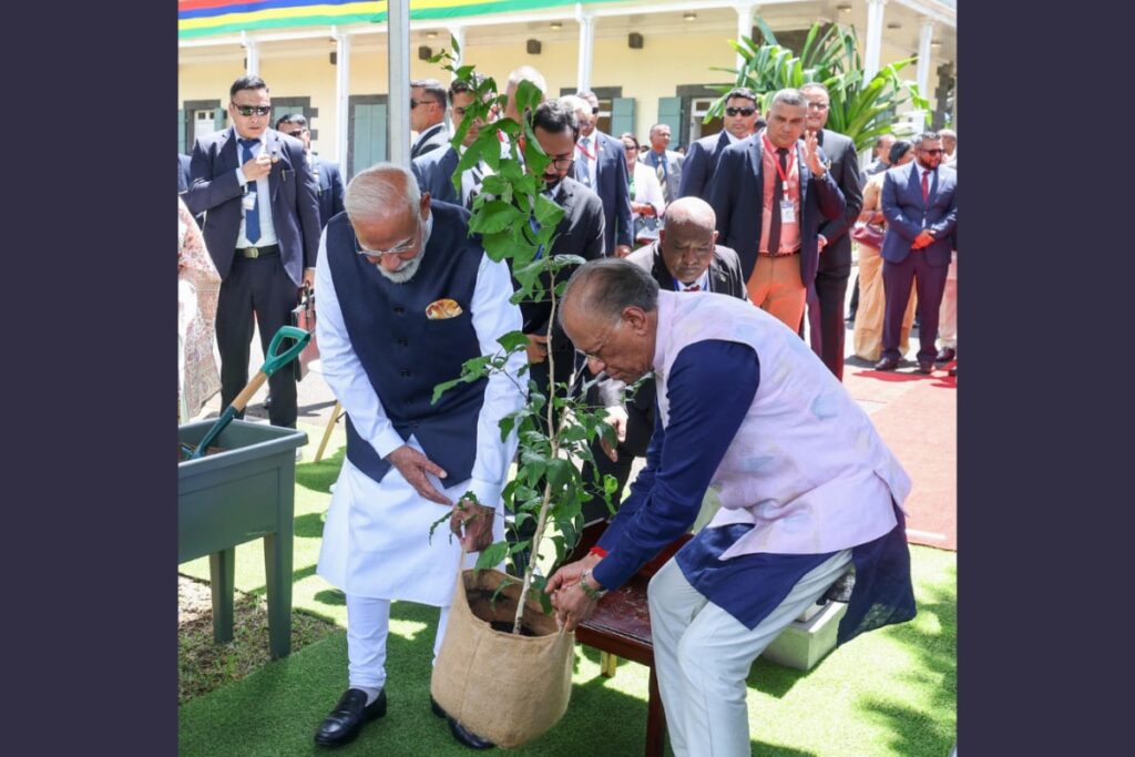 Strengthening Global Roots Of 'Ek Ped Maa Ke Naam': PM Modi Plants Tree In Mauritius