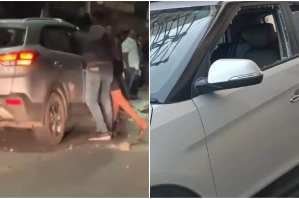 Pune Couple Assaulted, Their Car Vandalised By Drunk Bikers In Road Rage Case | Video