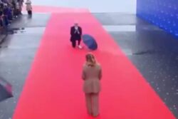 Albanian PM Kneels With A 'Namaste' To Greet Italian PM Giorgia Meloni At EU Summit | Watch