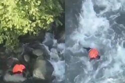 Man Alleged To Have Helped Terrorists Jumps Into River To Escape Security Forces, Drowns | Video