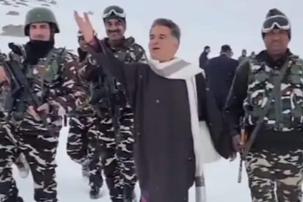J&K BJP Leader Shares Snow Video With Soldiers, Faces Opposition Jibes: 'Reel Game On Point'