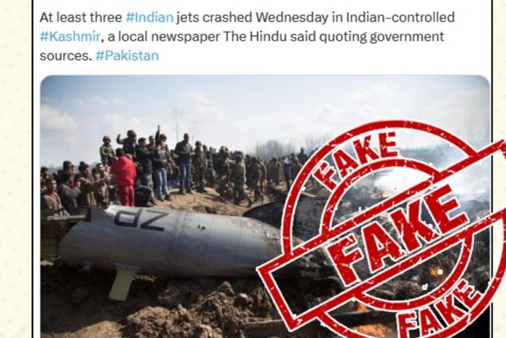 PIB Fact Check: China Daily Report Of Indian Jet Crashing In Kashmir Debunked As Fake News