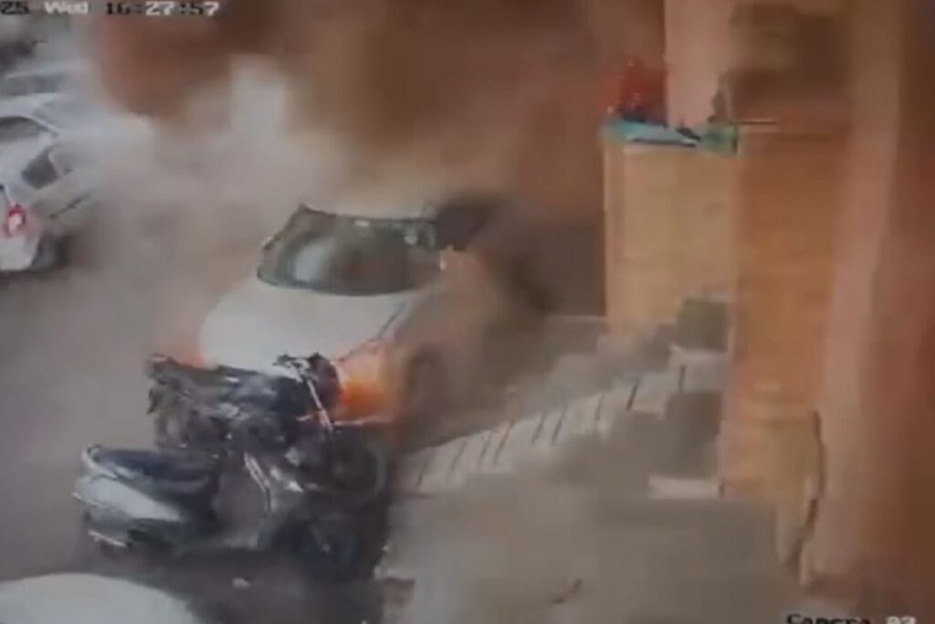 CCTV Captures Moment Pakistani Missile Hits Civilian Area In Jammu | Video