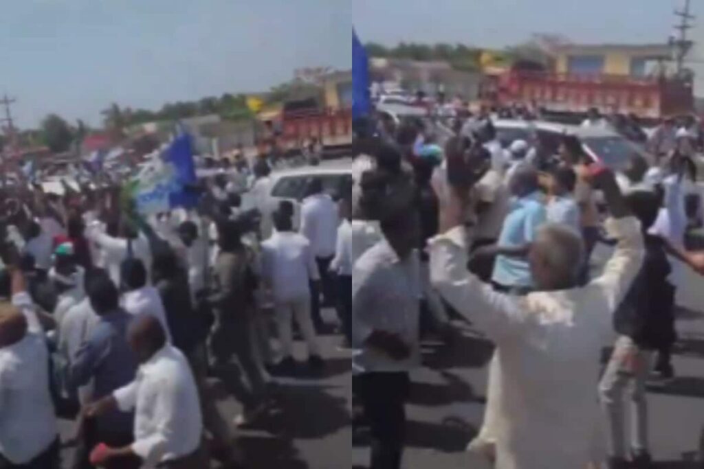 YSRCP Supporter Run Over By Jagan Mohan's Convoy Vehicle In Andhra Pradesh, Dies