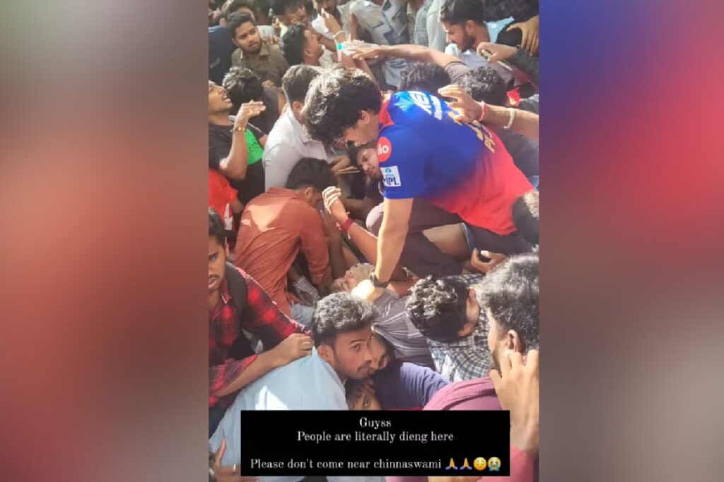 'People Are Dying, Don’t Come Near Chinnaswamy’: RCB Parade Stampede Caught On Camera