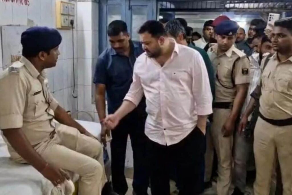 'Stopped For Tea Break': Tejashwi Yadav Escapes Unhurt As His Convoy Hit By Truck