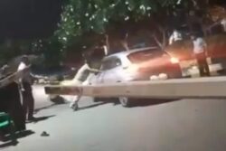 Noida: Duo Rams Speeding Car Into Crowd Over Parking Dispute, Fractures Man's Both Legs | Video