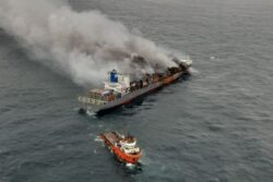 ICG, Navy Achieve Milestone In MV Wan Hai 503 Ops, Tow Burning Vessel Away From Indian Coast
