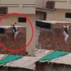 UP Woman Jumps Off Hotel Roof After Husband Catches Her With Lover | Video