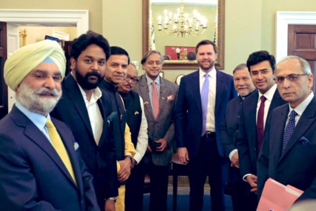 Shashi Tharoor Meets JD Vance In Washington, Discusses India-US Strategic Ties