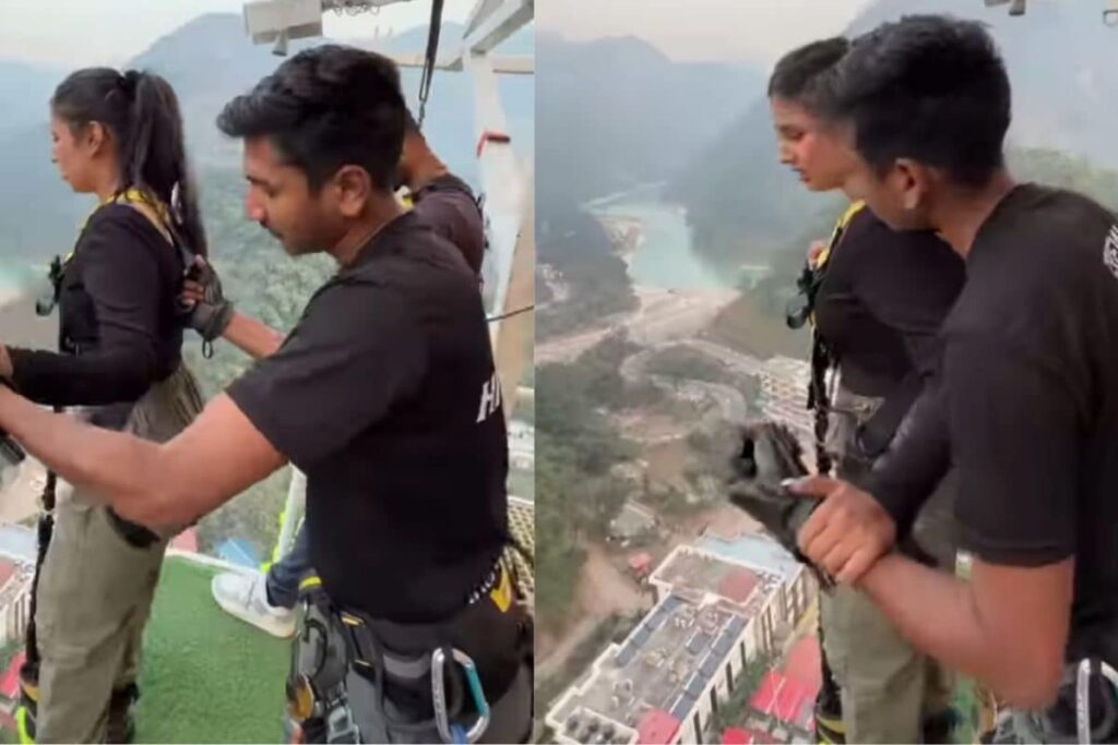 Bungee Jumping Instructor Helps Tourist Take The Leap, Video Goes Viral With 38 Million Views