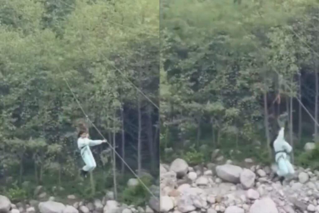 12-Year-Old Girl Falls 30 Feet Into Gorge After Zipline Snaps Mid-Air In Manali | Video