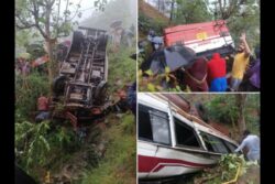 Bus With 30 On Board Plunges 20 Metres In Himachal’s Mandi; 20-25 Rescued, 3 Still Trapped