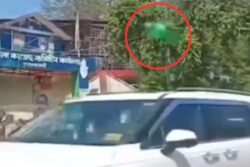 Video Shows Bottles Being Hurled At Assam CM Himanta's Convoy, BJP Blames Congress