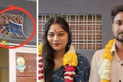 Father Of Indore Bride Missing In Meghalaya Hangs Her Photo Upside Down Outside Home