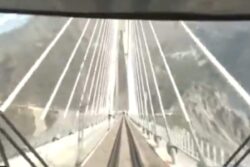 Mesmerising Visuals Emerge As Kashmir's 1st Vande Train Crosses Iconic Anji Bridge