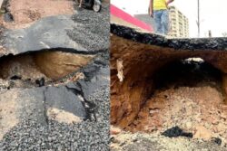 Gwalior Road Caves In Over 7 Times In 2 Weeks, Tunnel-Like Craters Emerge. See Pics
