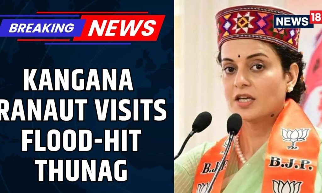 Kangana Ranaut Visits Flood-hit Thunag In Mandi | Himachal Pradesh Floods | Himachal News | News18