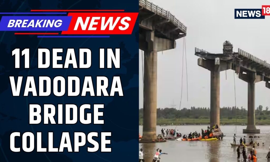 Gujarat Bridge Accident: Vadodara Bridge Collapse: Death Toll Rises To 11, Rescue Operation Underway