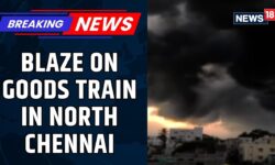 Massive Fire Breaks Out On Diesel-Laden Goods Train In North Of Chennai | Blaze Now In Control