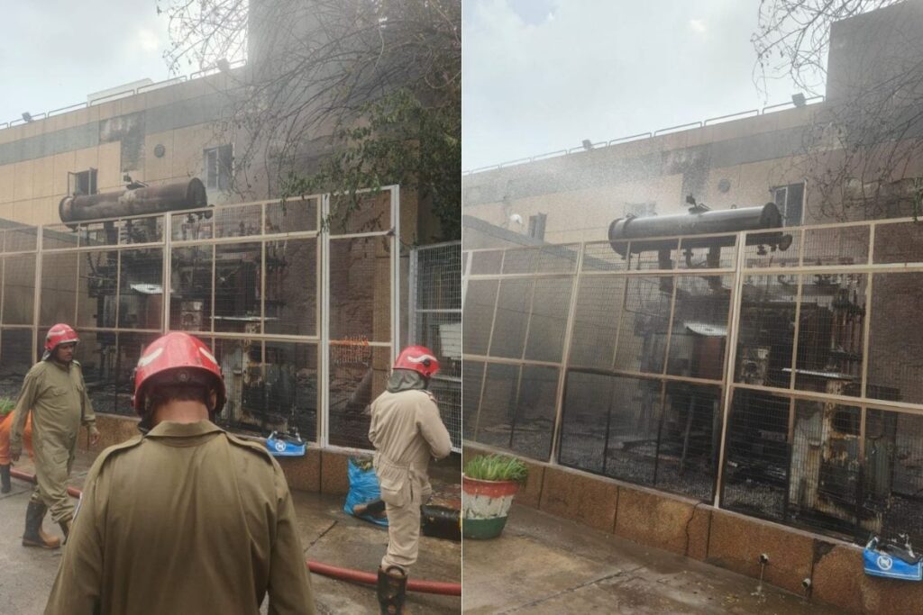 Fire Breaks Out Near AIIMS Delhi Trauma Centre After Transformer Blast