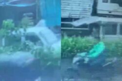 Three Students Fall Off Speeding School Van In Maharashtra's Ambernath | Caught On Cam