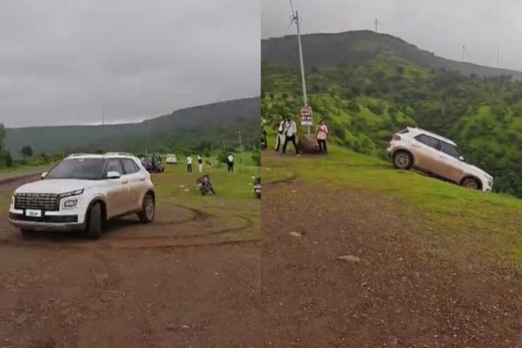 Reel Turns Costly As Car Falls Into 300-Foot Ravine In Maharashtra's Satara: On Cam