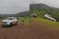 Reel Turns Costly As Car Falls Into 300-Foot Ravine In Maharashtra's Satara: On Cam